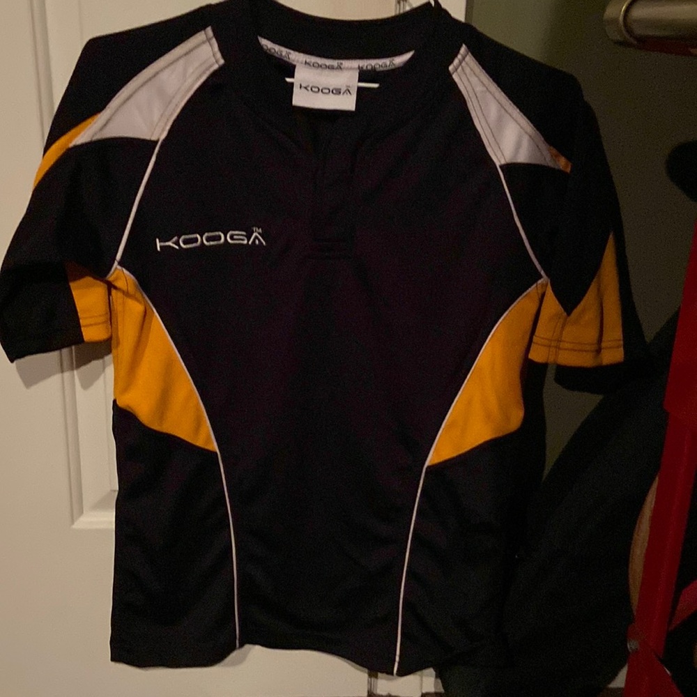 Kooka TM black with gold trim front button tag says small SML I believe